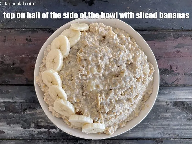 Step 20 – Top one half of the side of the bowl with some sliced bananas. You can …