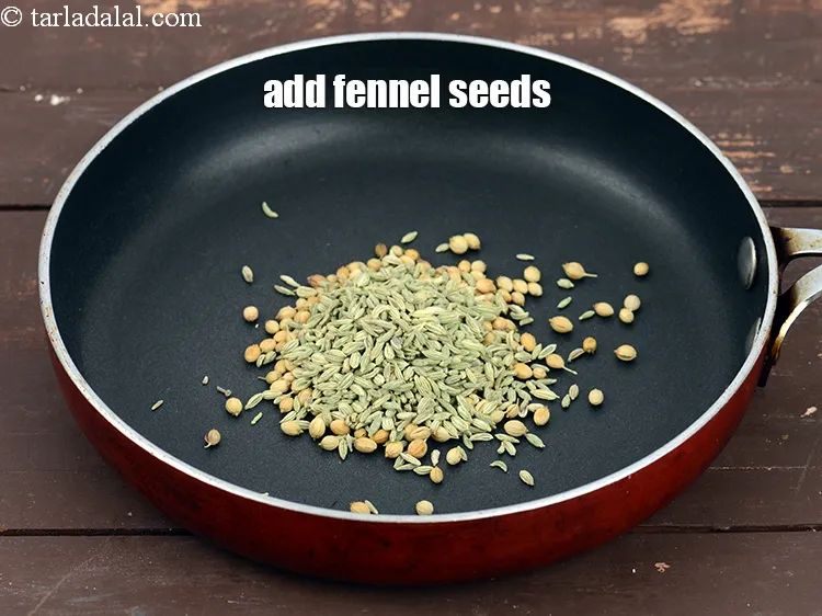 Step 15 – Add 1 tbsp&nbsp;<a href="https://www.tarladalal.com/glossary-fennel-seeds-saunf-sauf-410i">fennel seeds (saunf)</a>.