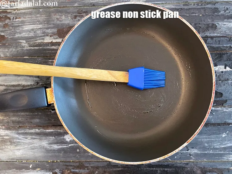 Step 18 – Grease a hot non-stick pan with olive oil or coconut oil.