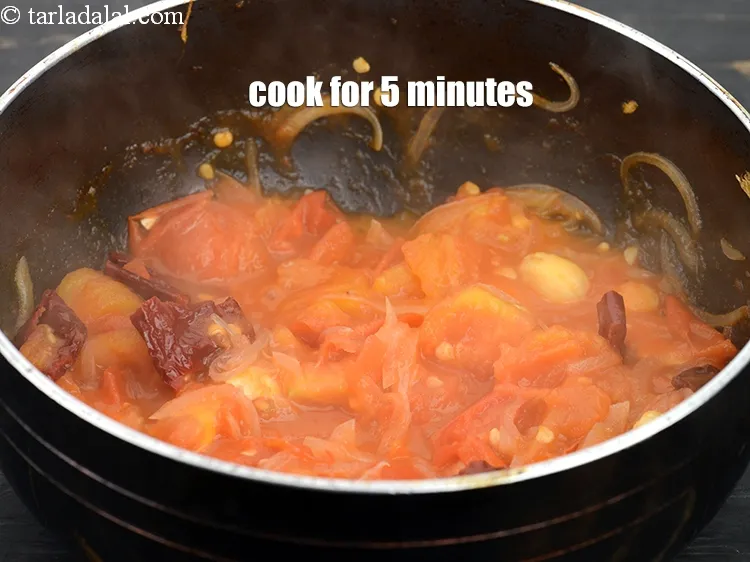 Step 15 – Cook on a medium flame for 5 minutes, while stirring occasionally.