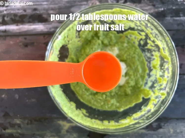 Step 19 – Put 1/2 tablespoon water over it.
