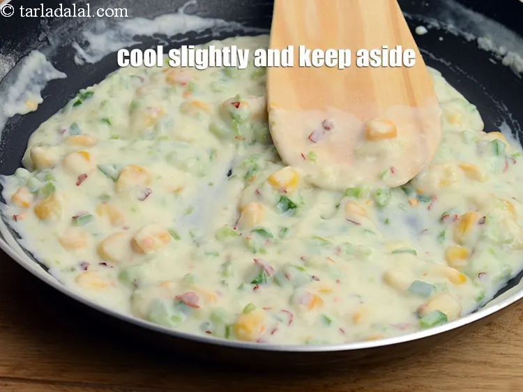 Step 14 – Cool slightly and keep aside.