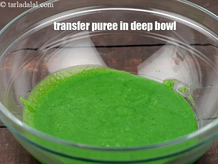 Step 14 – Transfer the puree in to a deep bowl.
