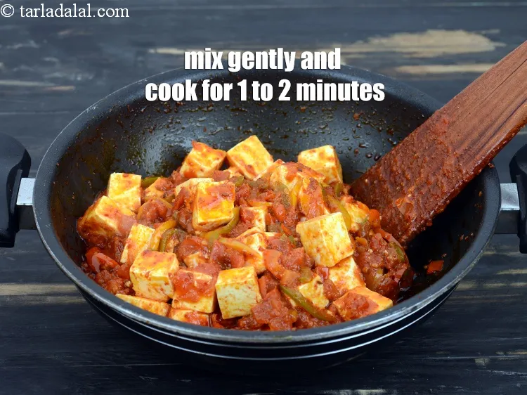 Step 21 – Mix gently and cook on medium flame for another 1 to 2 minutes, while stirring …