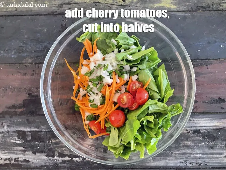 Step 25 – Add&nbsp;4&nbsp;<a href="glossary-cherry-tomatoes-baby-tomatoes-640i">cherry tomatoes</a>&nbsp;, cut into halves.