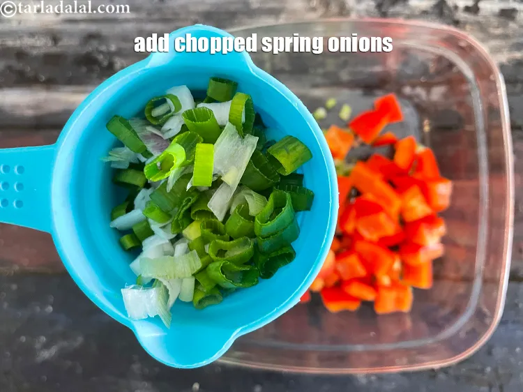 Step 20 – Add&nbsp;<meta charset="UTF-8" />1/4 cup&nbsp;<a href="glossary-chopped-spring-onion-whites-815i">chopped spring onions whites</a>&nbsp;and greens.&nbsp;The sulfur compounds in spring onions are …