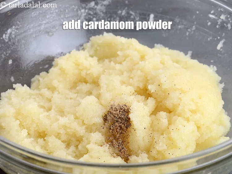 Step 14 – Add &frac14; tsp <a href="https://www.tarladalal.com/glossary-cardamom-powder-elaichi-powder-265i">cardamom (elaichi) powder</a>.
