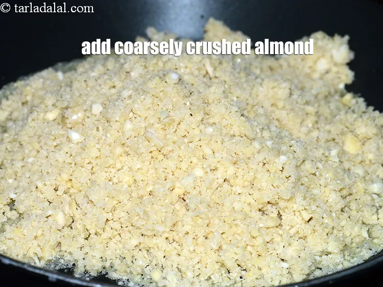 Step 14 – Add the coarsely crushed almond.