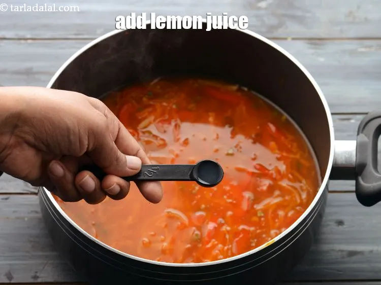 Step 21 – Add 1/2 tsp&nbsp;<a href="https://www.tarladalal.com/glossary-lemon-nimbu-428i">lemon</a>&nbsp;juice.&nbsp;Lemon is a very good source of&nbsp;<a href="https://www.tarladalal.com/recipes-for-Vitamin-C-Rich-Indian-Recipes-804">Vitamin C</a>&nbsp;and thus helps in …