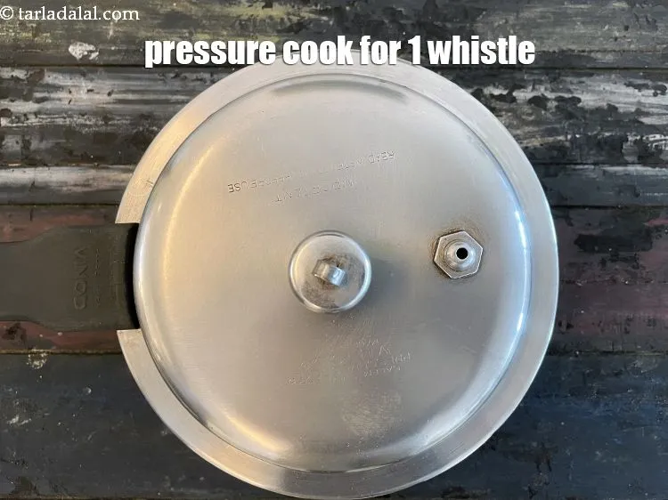 Step 18 – Pressure cooker and pressure cook for 1 whistle. Don&#39;t do more than 1 whistle as …