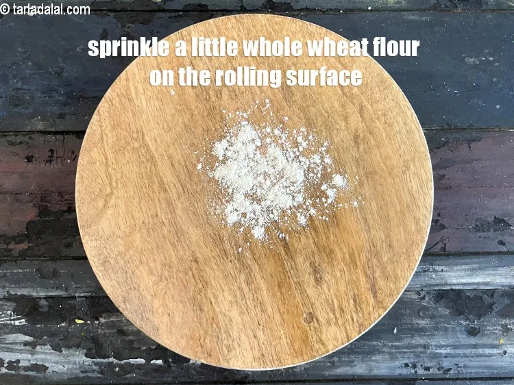 Step 14 – Sprinkle a little flour on the rolling surface.