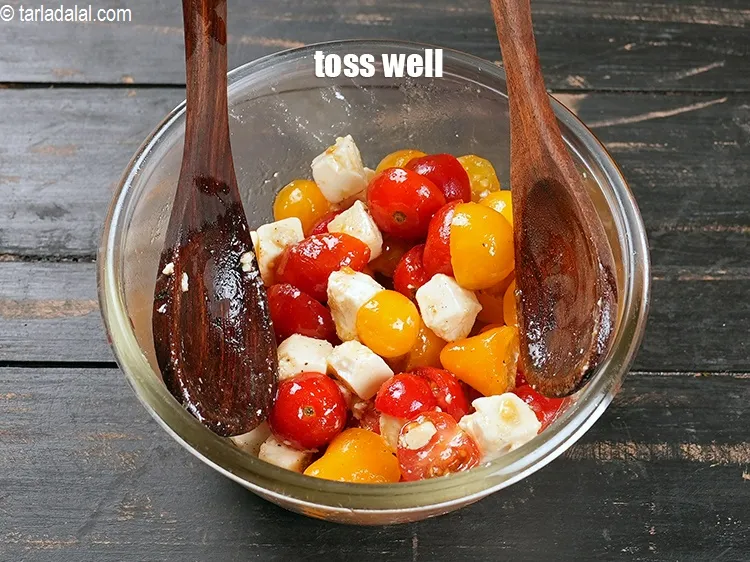 Step 15 – Toss <strong>cherry tomato and feta salad | healthy tomato feta salad | vitamin b1, b2 …