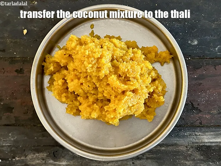 Step 19 – Transfer the coconut mixture.