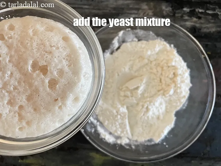 Step 18 – Add the yeast mixture.