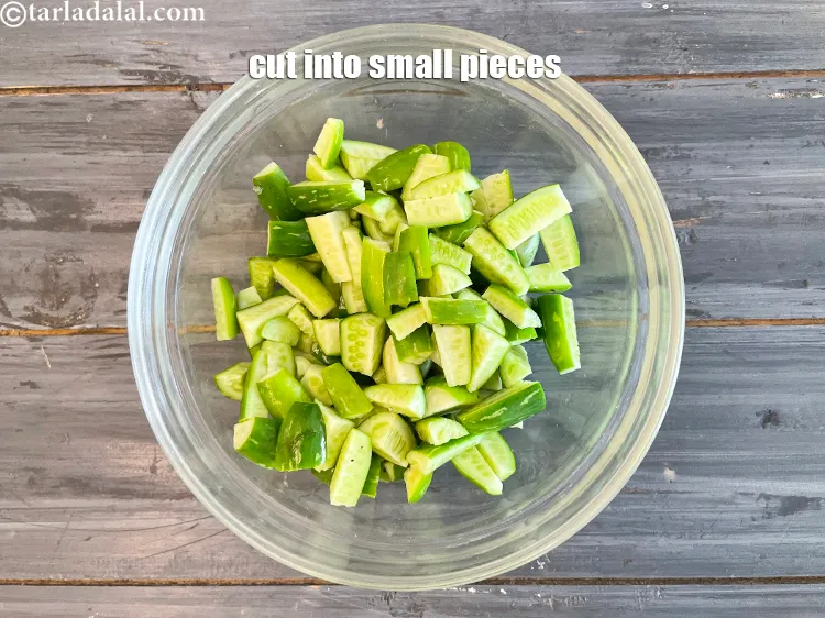 Step 7 – Cut the tendli into small pieces.