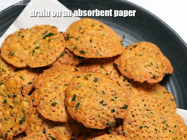 Step 15 – Drain on an absorbent paper.