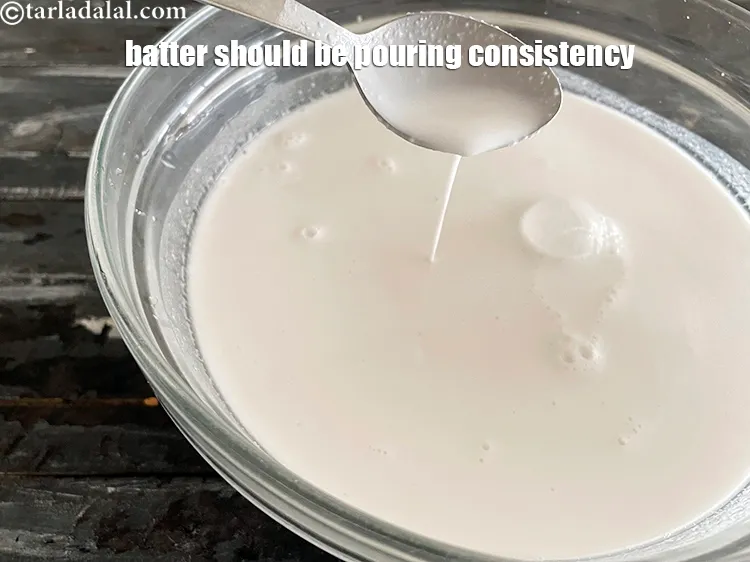 Step 15 – Mix well&nbsp;to get a batter of pouring consistency.