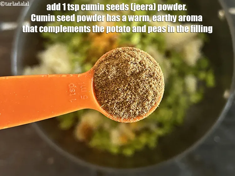 Step 14 – Add&nbsp;<meta charset="UTF-8" />1 tsp&nbsp;<a href="glossary-cumin-seeds-powder-jeera-powder-zeera-powder-382i">cumin seeds (jeera) powder</a>.&nbsp;Cumin seed powder has a warm, earthy aroma …