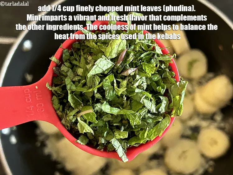 Step 21 – Add&nbsp;<meta charset="UTF-8" />1/4 cup&nbsp;finely&nbsp;<a href="glossary-chopped-mint-788i">chopped mint leaves (phudina)</a>.&nbsp;Mint imparts a vibrant and fresh flavor that …