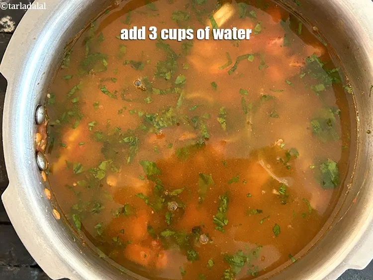 Step 15 – Add <strong>3 cups</strong> of water.