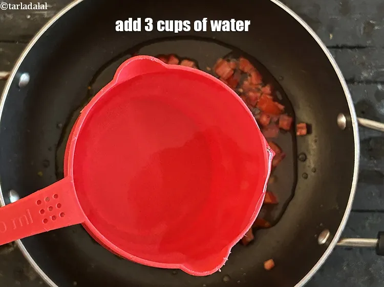 Step 17 – Add&nbsp;3 cups of water.