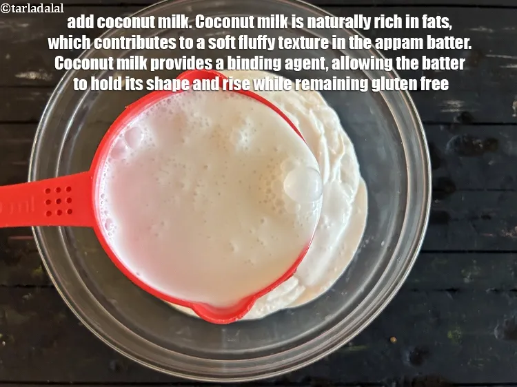 Step 24 – Add&nbsp;1 cup&nbsp;<a href="https://www.tarladalal.com/glossary-coconut-milk-nariyal-ka-doodh-861i">coconut milk (nariyal ka doodh)</a>.&nbsp;Coconut milk is naturally rich in fats, which contribute …
