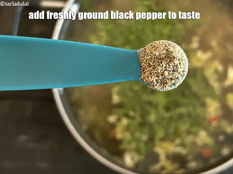 Step 28 – Add&nbsp;1/4 tsp&nbsp;<a href="glossary-dried-ginger-powder-sonth-454i">dried ginger (soonth) powder</a>.&nbsp;Ginger adds a warm,&nbsp;spicy,&nbsp;and slightly sweet flavor &nbsp;in the soup.&nbsp;Wet …