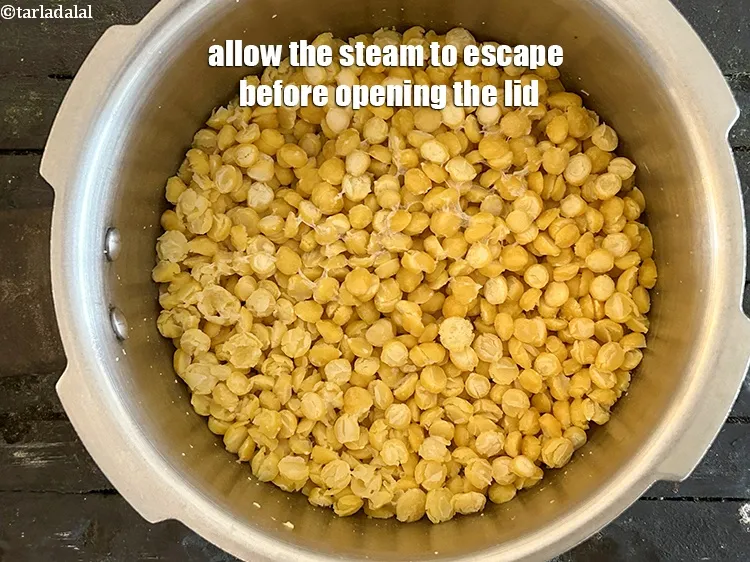 Step 15 – Allow the steam to escape before opening the lid.