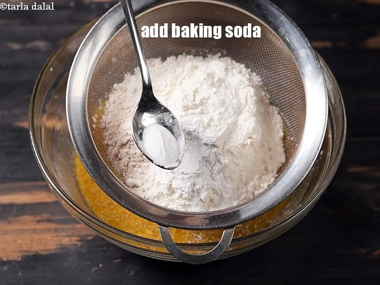 Step 15 – Add &frac14; tsp baking soda.