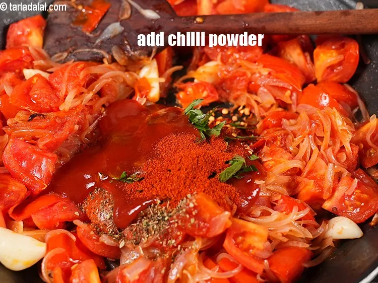 Step 15 – Add 1 tsp&nbsp;<a href="https://www.tarladalal.com/glossary-chilli-powder-red-chilli-powder-339i">chilli powder</a>.