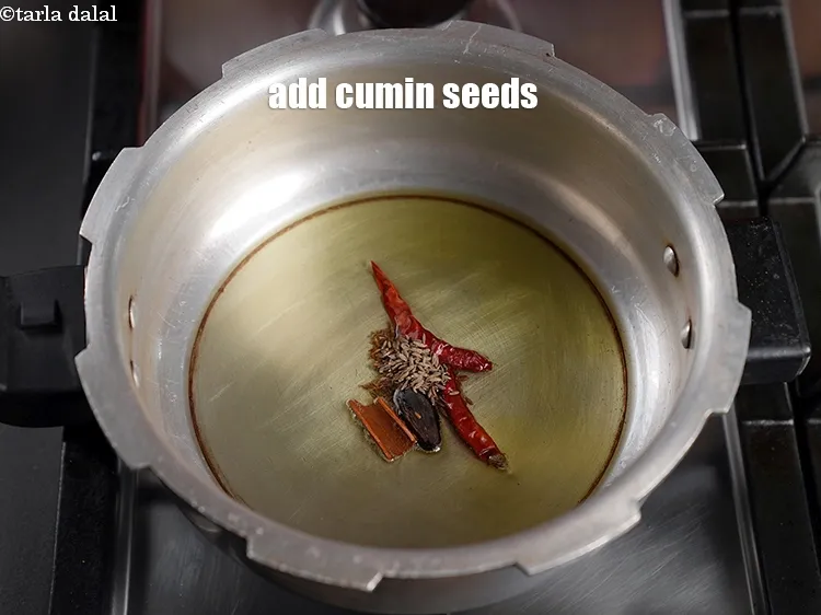 Step 15 – Add &frac12; tsp cumin seeds.