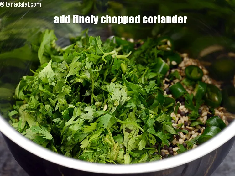Step 16 – Add 2 tbsp finely chopped coriander.