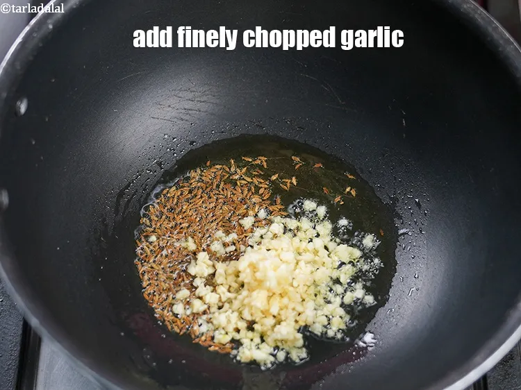 Step 15 – Add 2 tbsp finely chopped garlic.