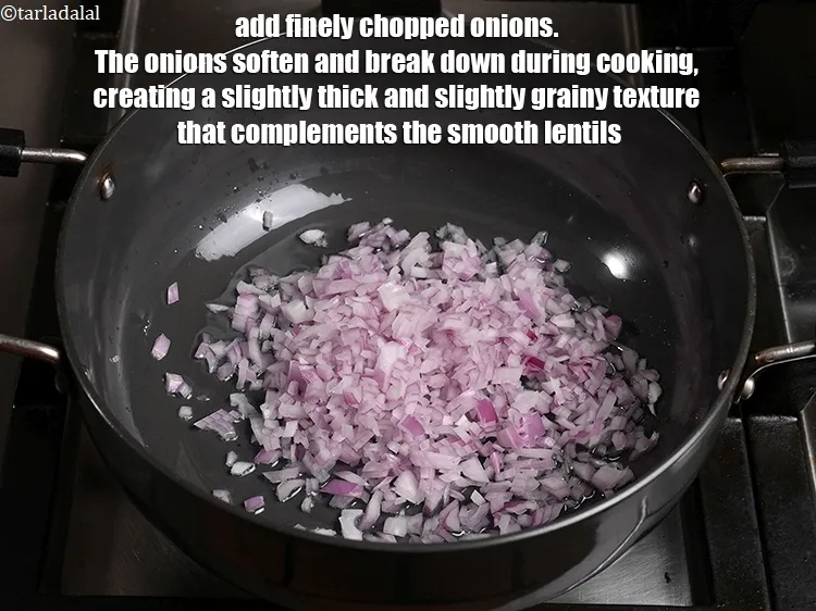 Step 15 – <p>Add ½ cup finely&nbsp;<a href="https://www.tarladalal.com/glossary-chopped-onions-722i">chopped onions</a>. The onions soften and break down during cooking, creating …