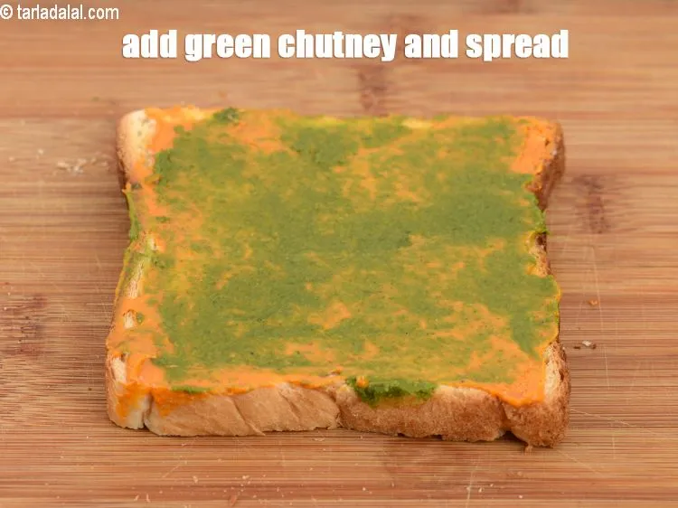 Step 15 – Add &frac12; tsp <a href="https://www.tarladalal.com/green-chutney-22266r">green chutney</a>.