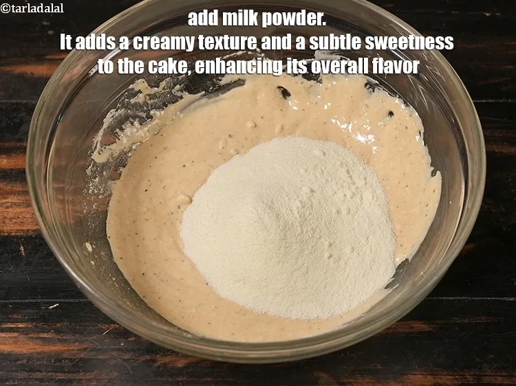 Step 15 – Add &frac14; cup&nbsp;<a href="https://www.tarladalal.com/glossary-milk-powder-517i">milk powder</a>. It adds a creamy texture and a subtle sweetness to …