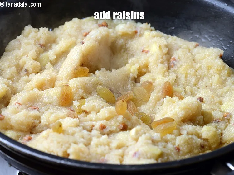 Step 15 – Add &frac12; tbsp raisins.
