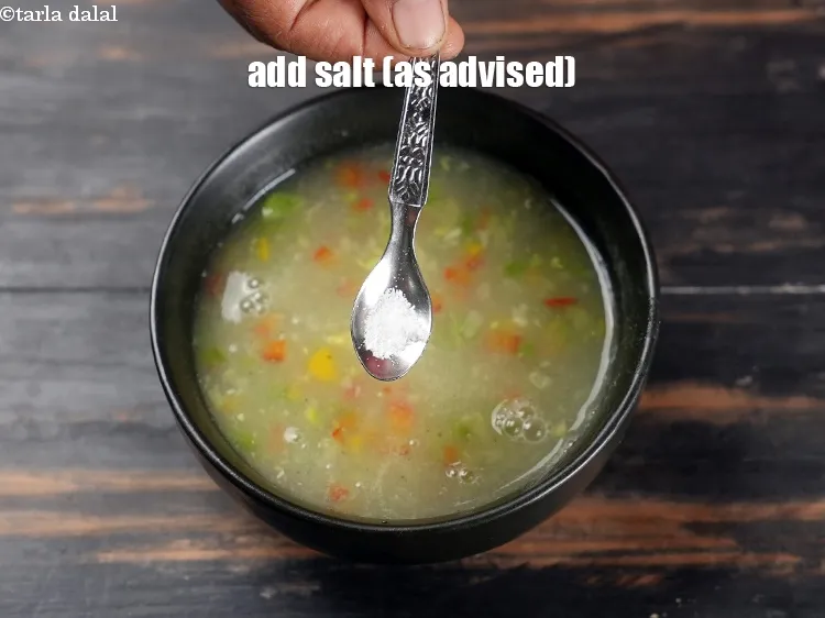 Step 16 – Add some salt on top (as advised).