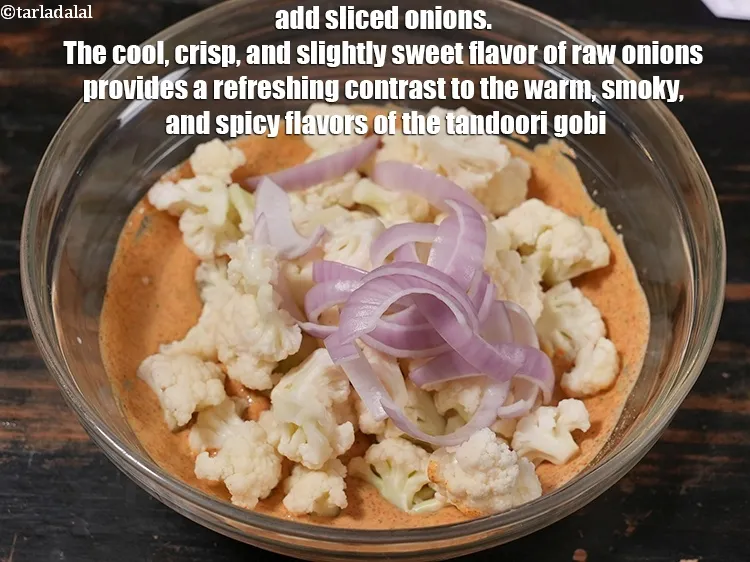 Step 15 – Add &frac14; cup <a href="https://www.tarladalal.com/glossary-sliced-onions-745i">sliced onions</a>. The cool, crisp, and slightly sweet flavor of raw …
