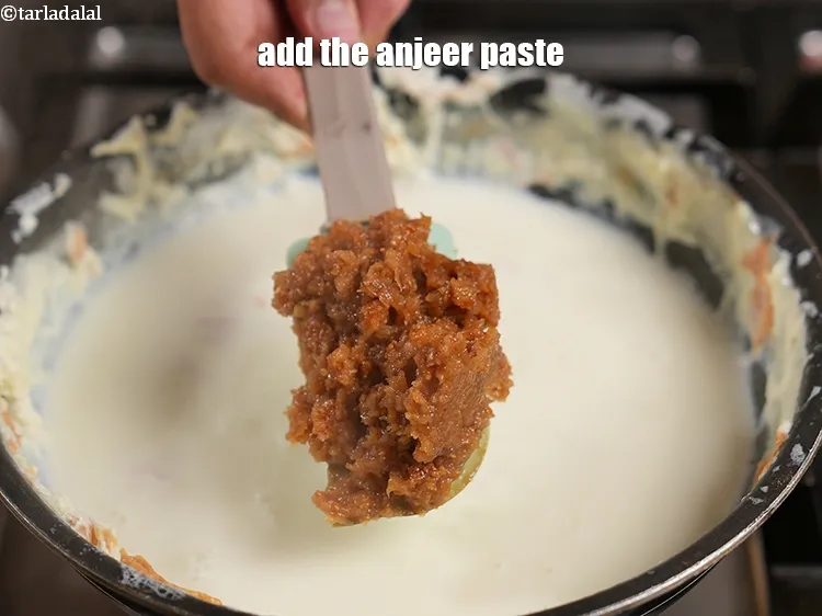 Step 15 – Add the anjeer paste.