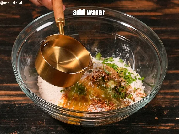 Step 15 – Add &frac14; cup water.