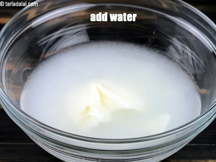 Step 16 – Add 3/4 cup water.