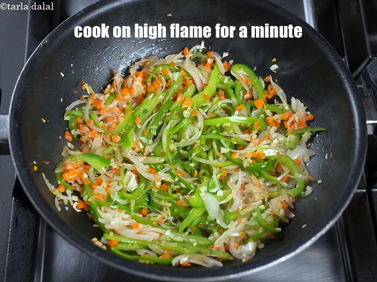 Step 20 – Cook on high flame for a minute, while stirring occasionally.