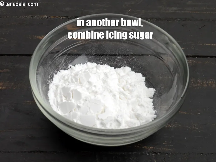 Step 16 – Meanwhile in another small bowl, combine &frac14; cup icing sugar.