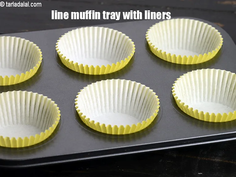 Step 17 – Line the muffin tray with the muffins liners.