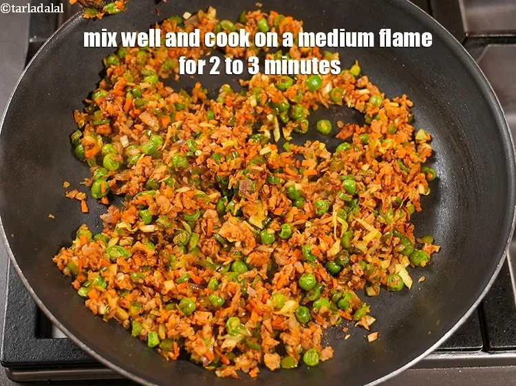 Step 15 – Mix well and cook on a medium flame for 2 to 3 minutes.