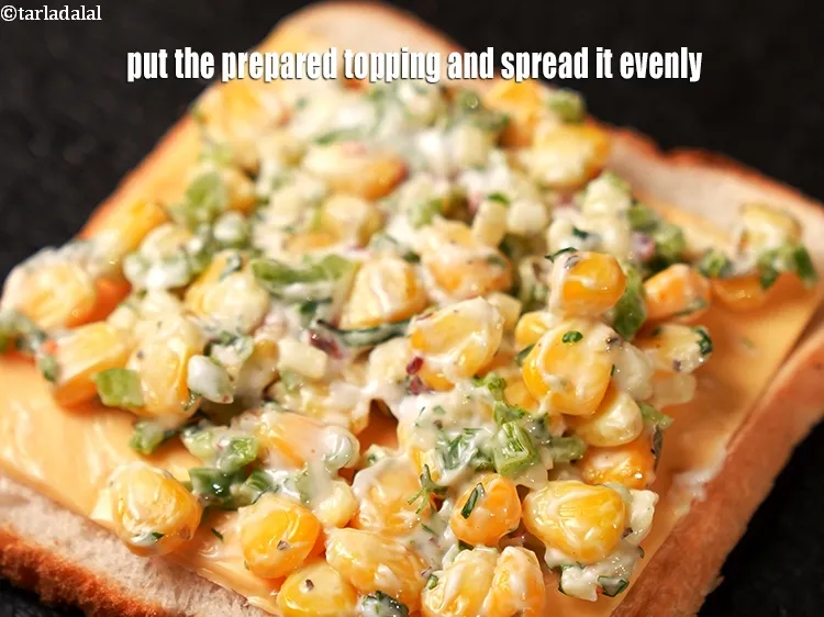 Step 15 – Put the prepared topping and spread it evenly.