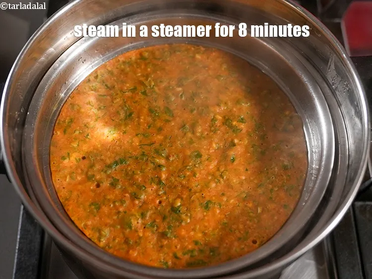 Step 15 – Steam in a steamer for 8 minutes.