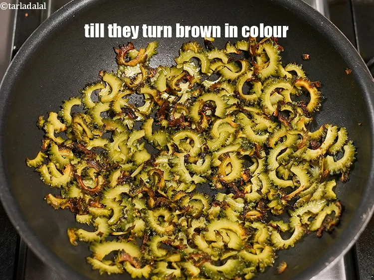 Step 15 – Till they turn brown in colour, while stirring occasionally.
