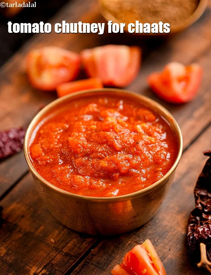 स्टेप 14 – <strong>टमाटर की चटनी</strong> को। <strong>टमाटर की चटनी चाट के लिए</strong> …